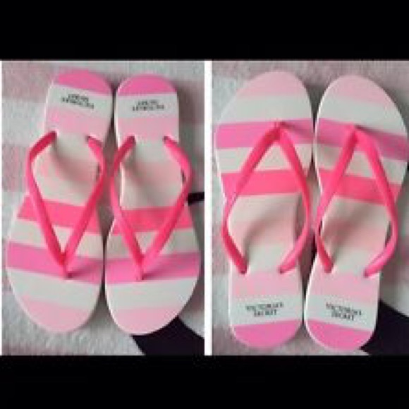 Victoria's Secret striped flip flops