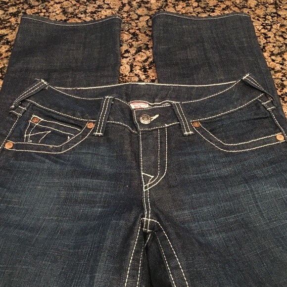 Straight leg True Religion blue jeans