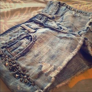 NEW American Eagle Distressed/Jeweled Jean Shorts