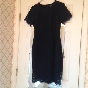 Black lace trimmed dress