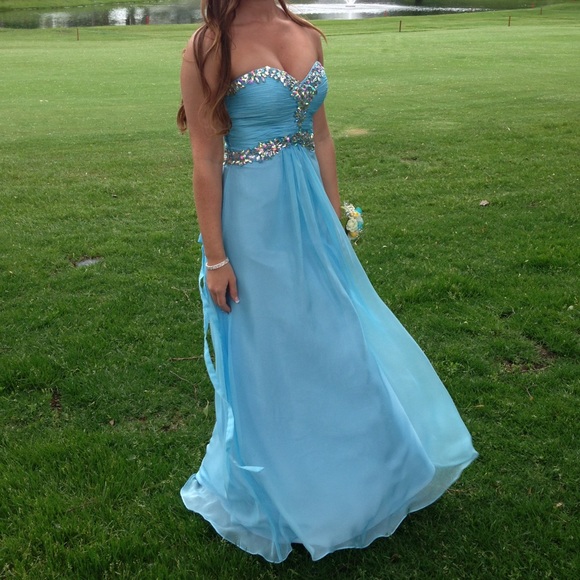 Sky blue prom dress size 2!