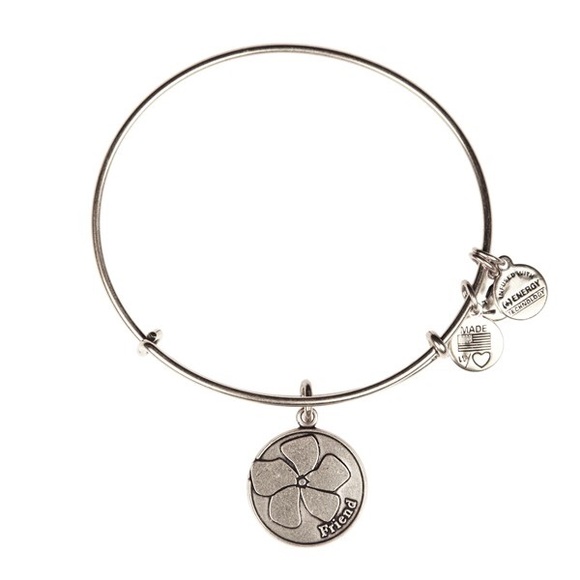 #3 Alex and Ani Friend Bangle Bracelet Silver