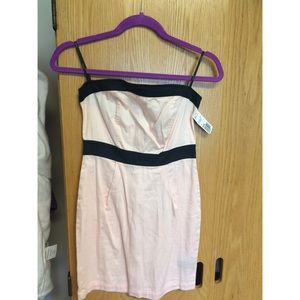 pink forever 21 strapless mini dress