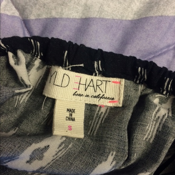 Black and white patterned strapless maxi dress - Picture 2 of 3