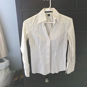 Express black pin striped shirt