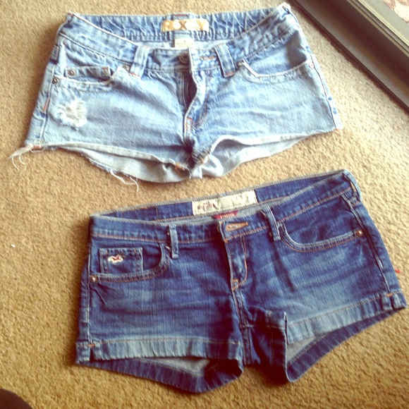 Roxy and Hollister Jean shorts bundle!