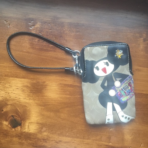 Coach "pepper" wristlet