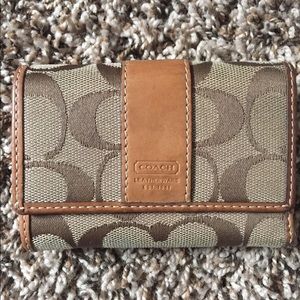 Coach Signature Trifold Wallet