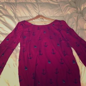 Achor print shift dress
