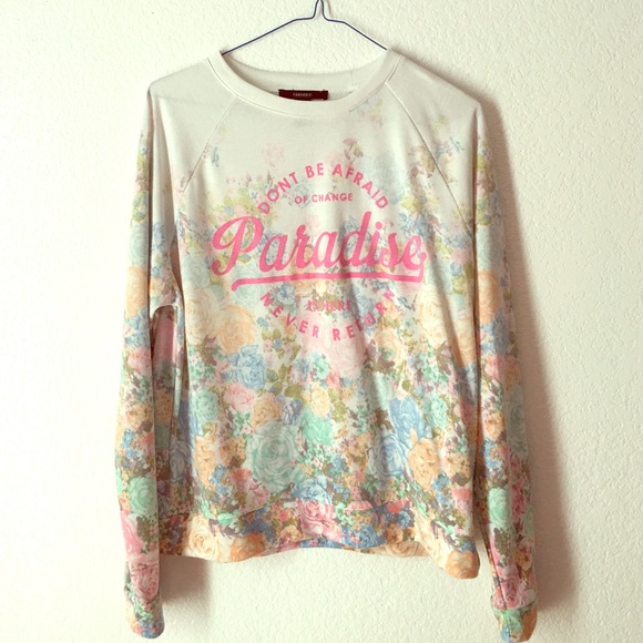 Floral pattern sweatshirt
