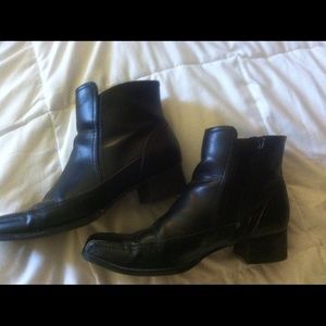 black ankle booties