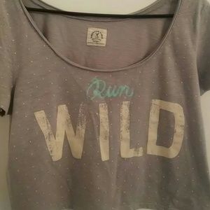 American Eagle grey crop top size large