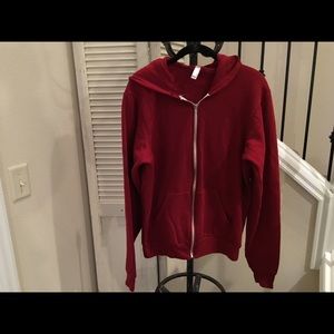 American Apparel | maroon zip up hoodie