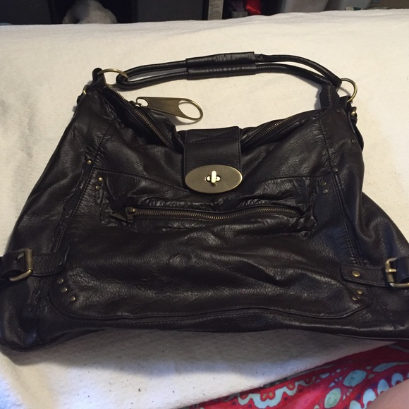 Dark brown handbag
