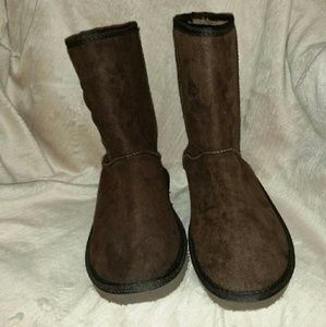 Faux suede boots