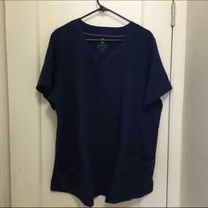Navy blue scrub top NWOT