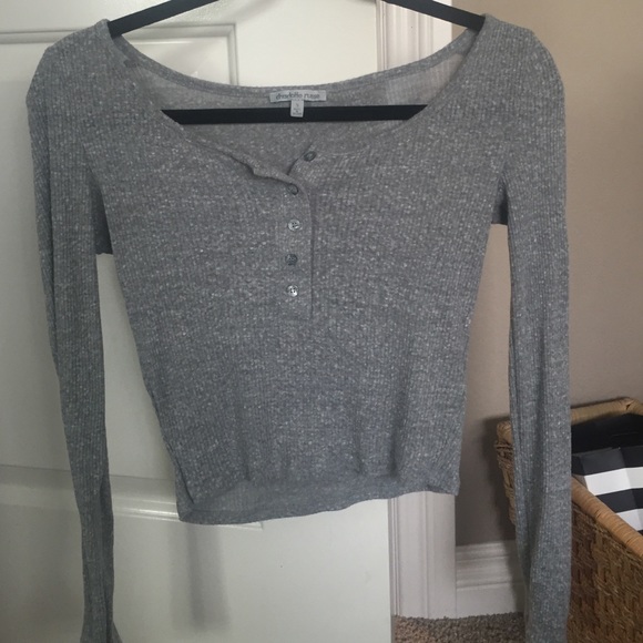 Charlotte Russe long- sleeved crop top
