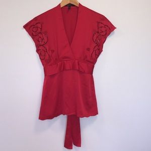 Red BCBGMAXAZRIA Blouse