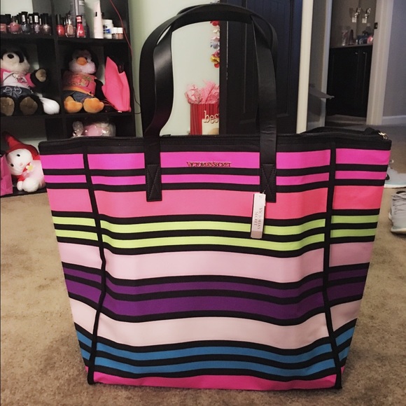 Victoria secret multi color tote bag