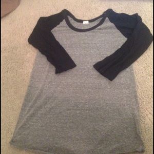 John Galt gray and black baseball t-shirt