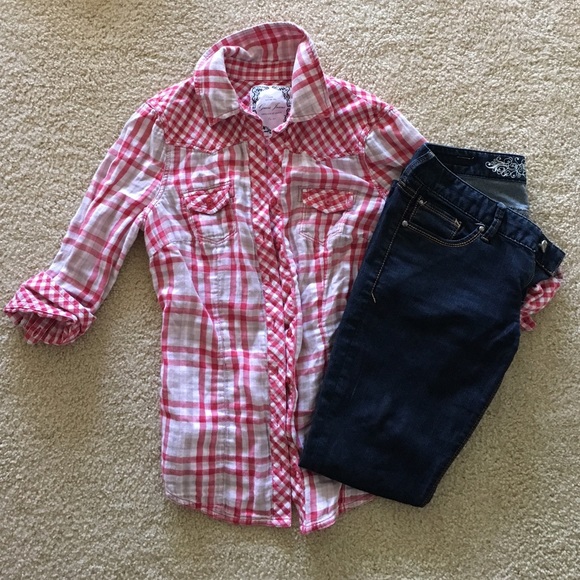Express Jeans and Guess Flannel Bundle