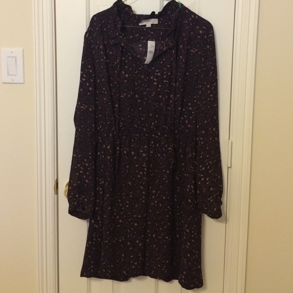 Loft Animal Print Shirtdress