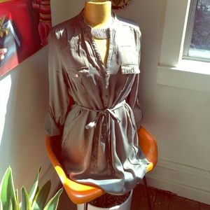 Light as a feather silk shirt dress