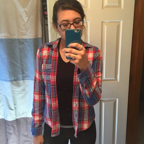 Plaid Button up - Picture 3 of 4