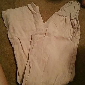 Khaki linen pants
