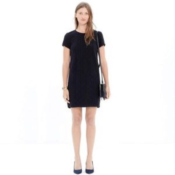 Madewell * Sezane Black Lace Shift Dress, S