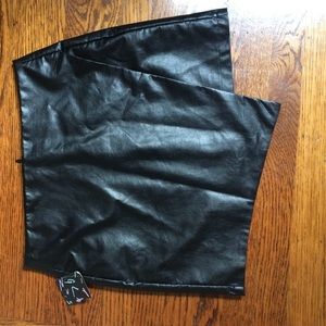 Faux leather skirt