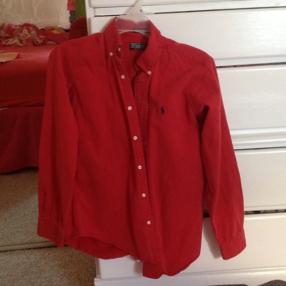 Red flannel Polo