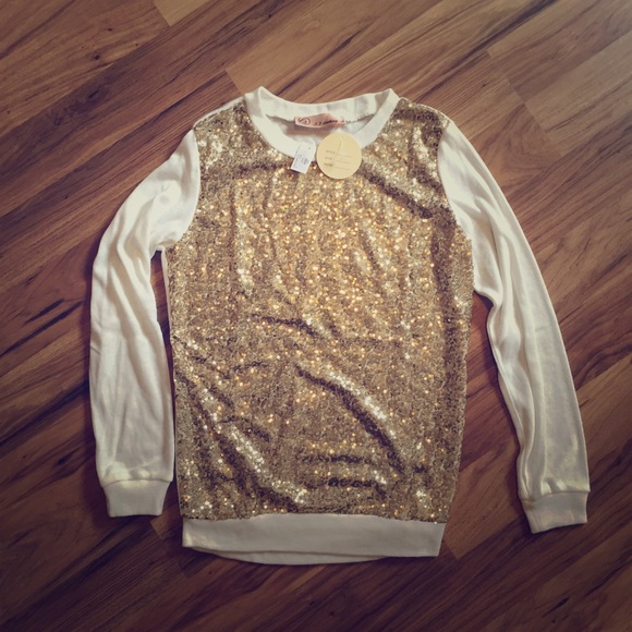 Sequined Font Sweater
