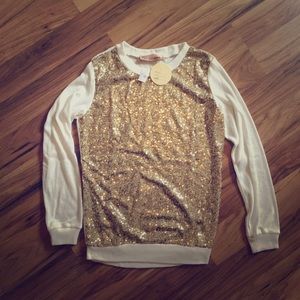 Sequined Font Sweater