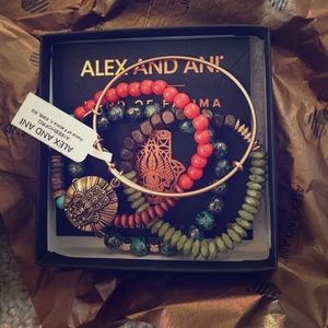 Brand New Hand of Fatima Alex and Ani Bracelet Set