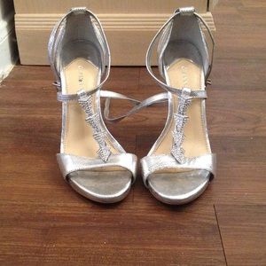 GIANNI BINI jeweled open toe heels