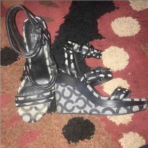Authentic Coach Wedge Sandal