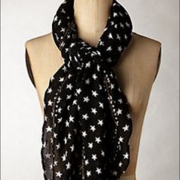 Black, Star Scarf from Anthropologie