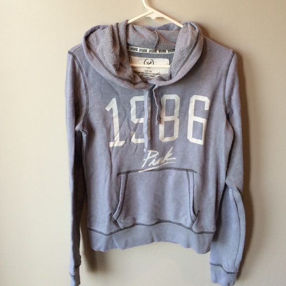 Victoria's Secret PINK hoodie. Light blue/grey