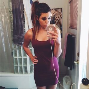Maroon/ purple mini dress