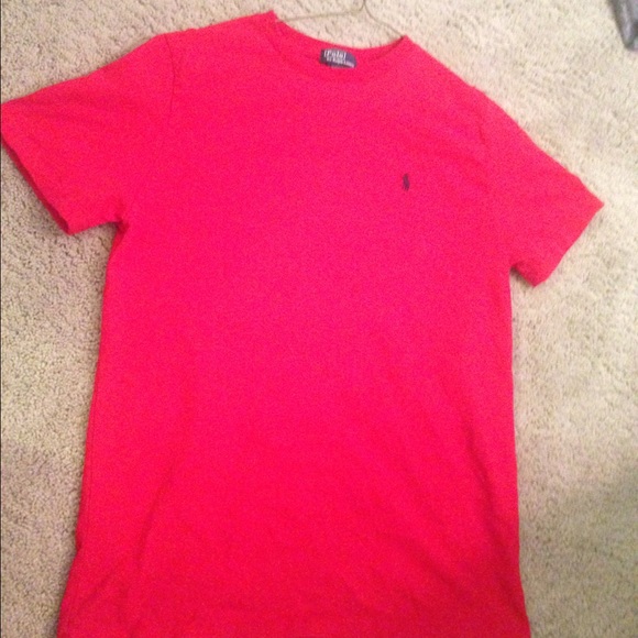 Kids Ralph Lauren red polo t-shirt size large NWOT