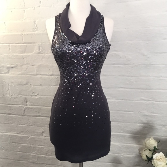 Sequined Navy/Dark Grey Dress