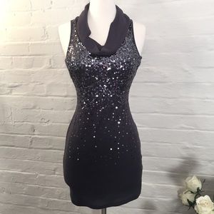 Sequined Navy/Dark Grey Dress