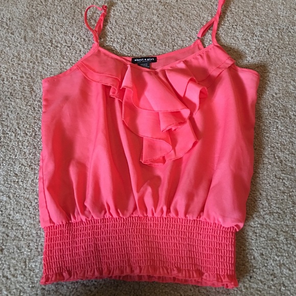 Cute Pink Ruffle Tank - Picture 2 of 2