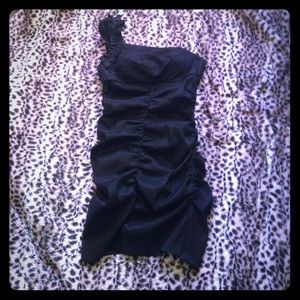 REDUCED Adrianna Papell Black One Shoulder  Dress