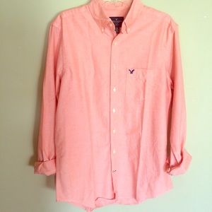 Men's American Eagle Solid Oxford Shirt.