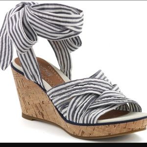 Sperry seersucker espadrille wedges
