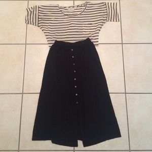 abercrombie & fitch button-front midi skirt