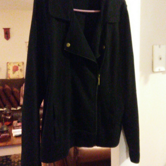Chaps Black 100% Cotton Jacket Size XL