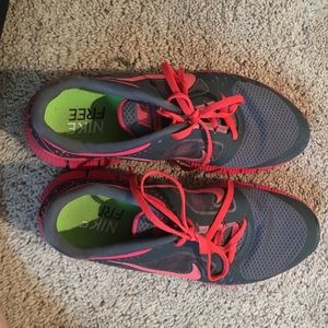 Nike running shoes, free run 3, size 10